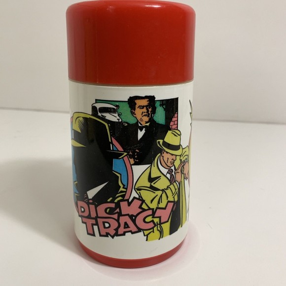 Vintage Dick Tracy Thermos Cup Disney Aladdin 1980s 80s VTG with Lid - Picture 4 of 12
